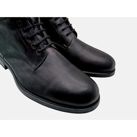 MAGNANNI 'Peyton III' Mens Black/Burgundy Leather Boots Sz 10 M Shoes Spain $425