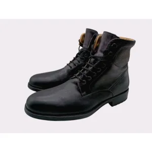 MAGNANNI 'Peyton III' Mens Black/Burgundy Leather Boots Sz 10 M Shoes Spain $425