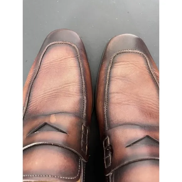 Magnanni Ramiro II Penny Leather Loafer Mens Sz 8 1/2M Brown 18041  Dress Shoes