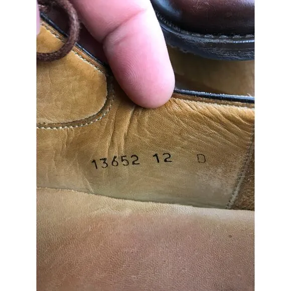 Magnanni Romelo Brown Leather Apron Toe Oxford Dress Shoes Mens 12 D 13652