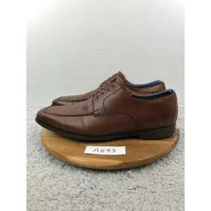 Magnanni Romelo Brown Leather Apron Toe Oxford Dress Shoes Mens 12 D 13652