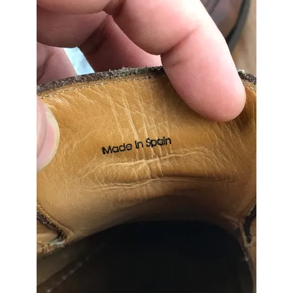 Magnanni Romelo Brown Leather Apron Toe Oxford Dress Shoes Mens 12 D 13652