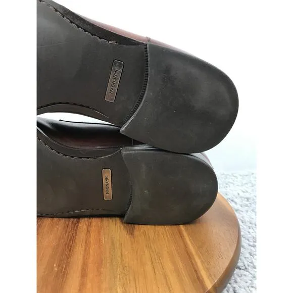 Magnanni Romelo Brown Leather Apron Toe Oxford Dress Shoes Mens 12 D 13652