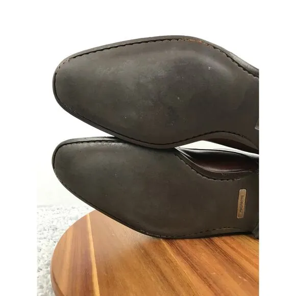Magnanni Romelo Brown Leather Apron Toe Oxford Dress Shoes Mens 12 D 13652