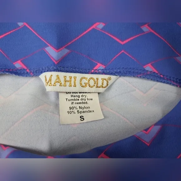 Mahi Gold Stretch Mini Tank Dress Purple/Pink Size S