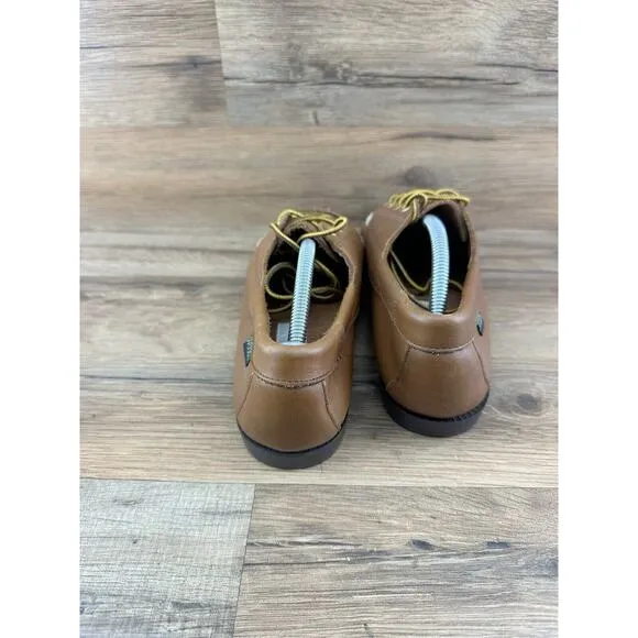 Maine Woods Leather Moccasin Brown Lace up Size 8 womans