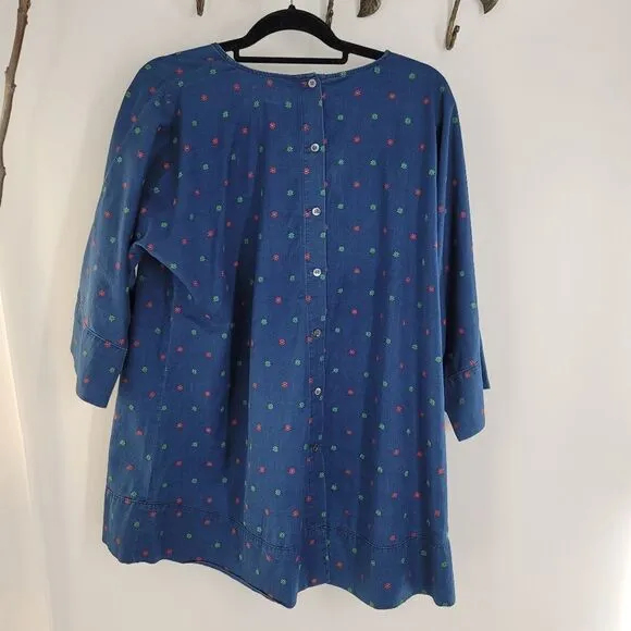 Maison kitsune denim mini dress or tunic