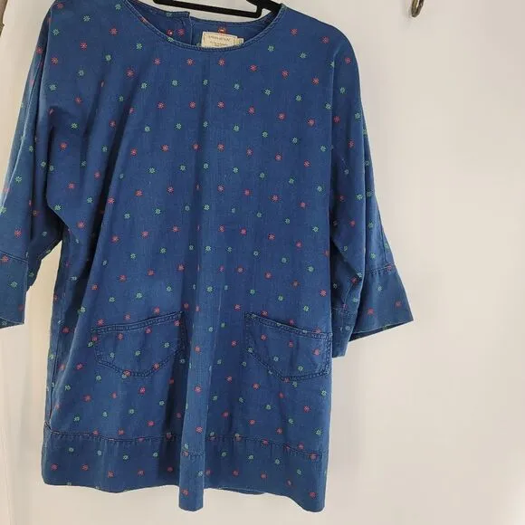 Maison kitsune denim mini dress or tunic