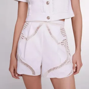 Maje Crochet Knit Shorts 38 / M