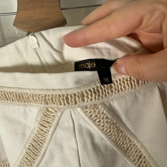 Maje Crochet Knit Shorts 38 / M