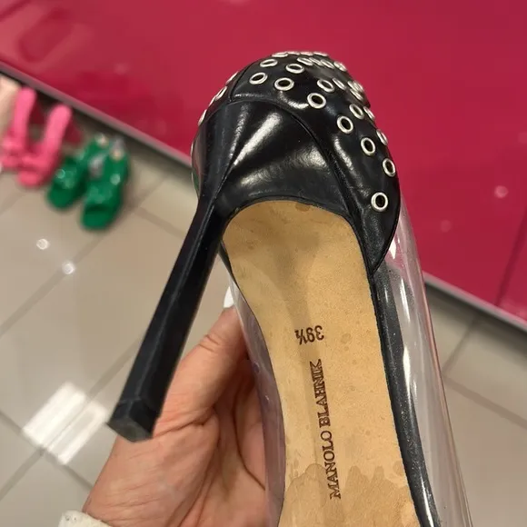 Manolo Blahnik Black Women's Heels 39.5