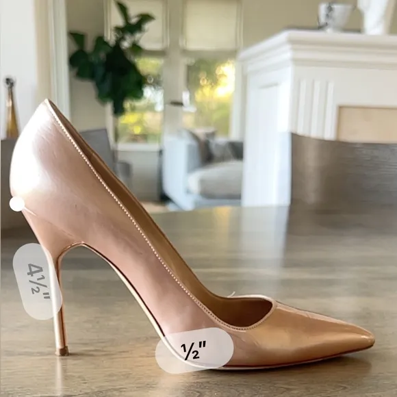 Manolo Blahnik Tan Stiletto Heels