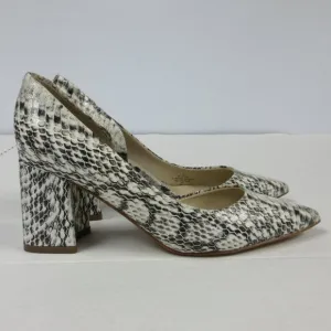 MARC FISHER Cayson Faux Snakeskin Block Heels Pumps Womens 6 Pointed Toe Shoes