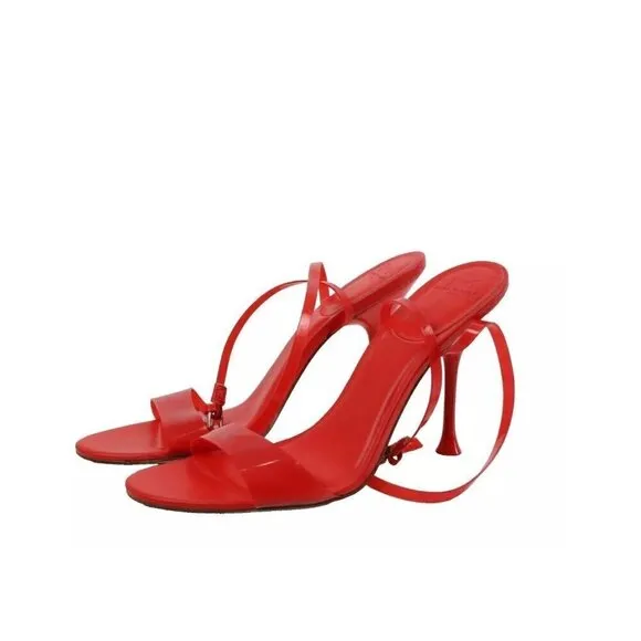 Marc Fisher LTD Calisty Red Ankle Strap Sandals Heels Size 7 M