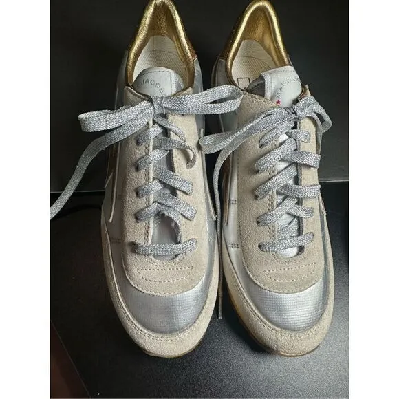 Marc Jacobs NWOT designer Astor Lightning white/ yellow sneakers size 36 (5.5)