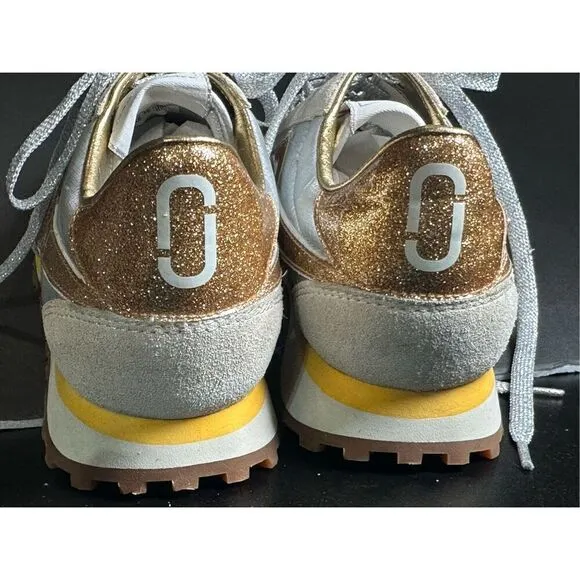 Marc Jacobs NWOT designer Astor Lightning white/ yellow sneakers size 36 (5.5)