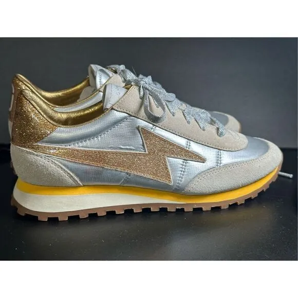 Marc Jacobs NWOT designer Astor Lightning white/ yellow sneakers size 36 (5.5)