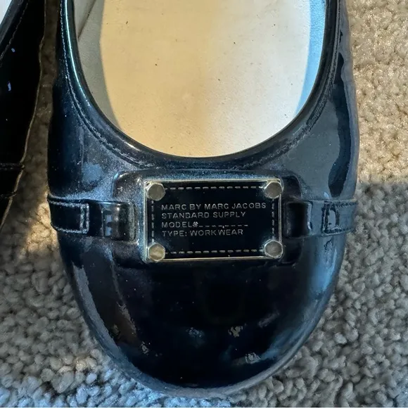 Marc Jacobs patent leather black ballet flats women’s size 37 US 6.5