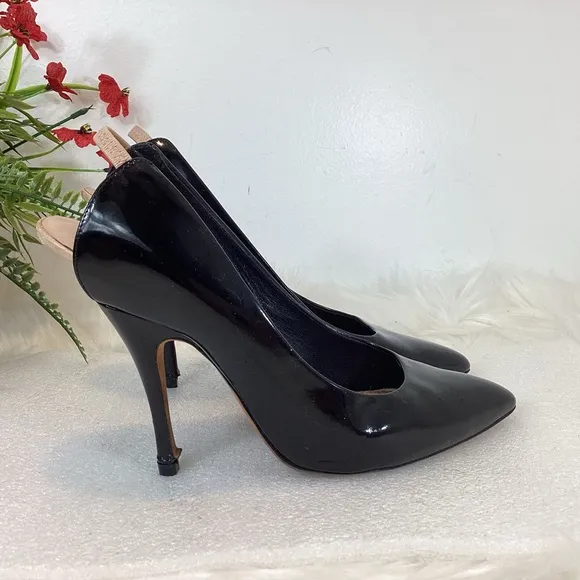 MARC JACOBS PATENT LEATHER SLINGBACK POINT TOE SHOES EUR SZ 38 US 8