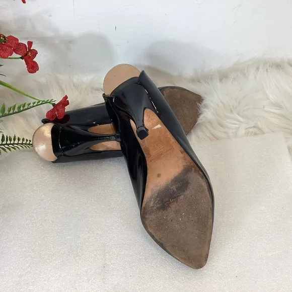 MARC JACOBS PATENT LEATHER SLINGBACK POINT TOE SHOES EUR SZ 38 US 8