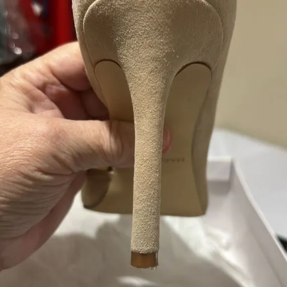 Marc Fisher Women's Meryl Pointy Toe Stiletto Dress Pumps In Light Natural Suede