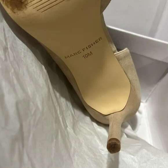 Marc Fisher Women's Meryl Pointy Toe Stiletto Dress Pumps In Light Natural Suede