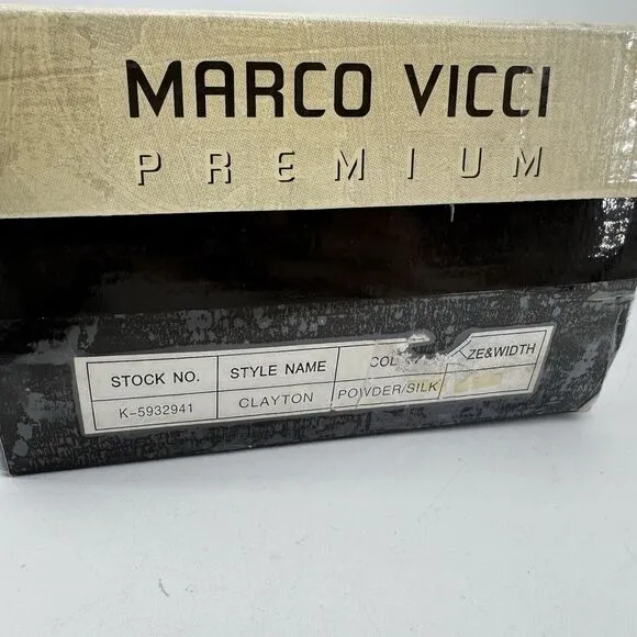 Marco Vicci Dress Shoes Mens Size 12 Light Blue Gray Snake Clayton Skin New
