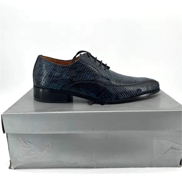 Marco Vicci Dress Shoes Size 9.5 Blue Snake Print Caprese New in Box