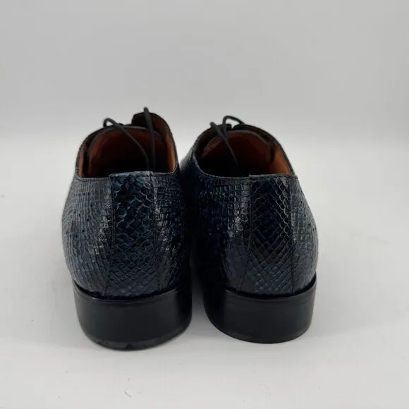 Marco Vicci Dress Shoes Size 9.5 Blue Snake Print Caprese New in Box