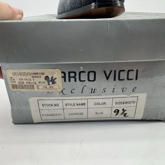 Marco Vicci Dress Shoes Size 9.5 Blue Snake Print Caprese New in Box