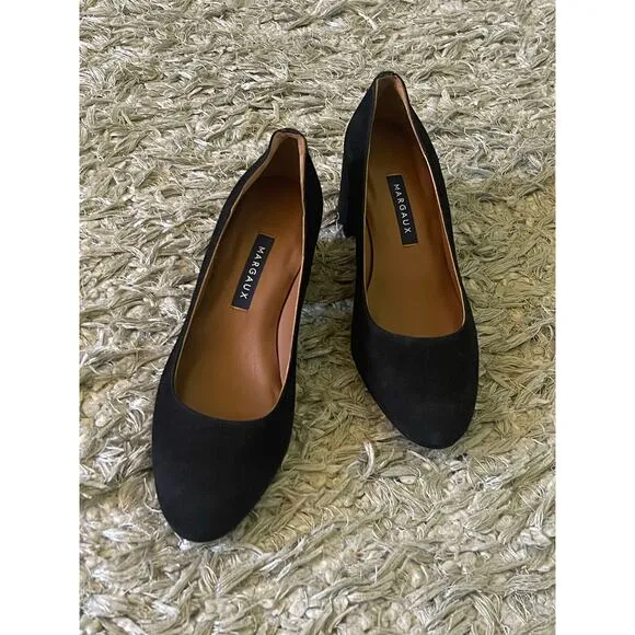 Margaux The Heel Black Suede, Women's Size 35.5 or 5.5 US
