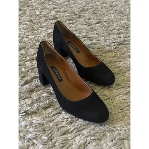 Margaux The Heel Black Suede, Women's Size 35.5 or 5.5 US
