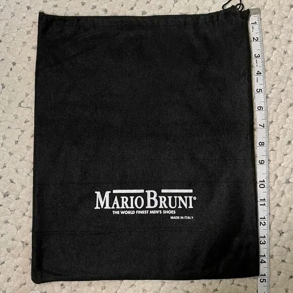 MARIO BRUNI Black Italy Dress Shoes Dust Bag NEW 15&quot; 12&quot; Sleeper storage pouch