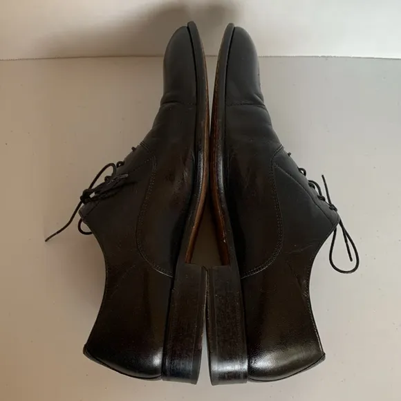 Massimo Emporio Mens 10.5 M Black Leather Cap Toe Oxford Dress shoes Lace Up
