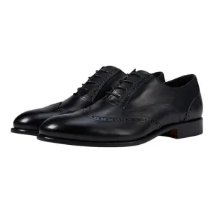 Massimo Matteo Mens Corazzano Wing Tip Dress Shoe US 10.5M Black Leather NIB