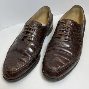 Mauri shoes Alligator Brown US 10 Made in Italy Lace Up Oxford