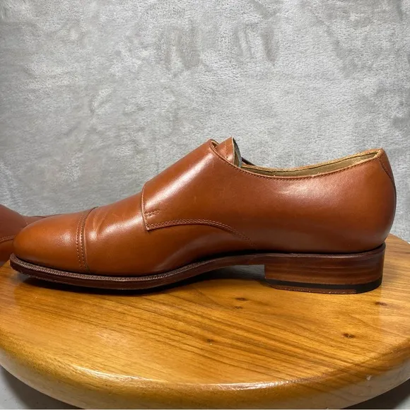 Meermin Mallorca Double Monk Strap Leather Dress Shoes Sz 8 Goodyear Welted