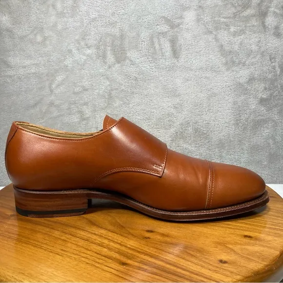 Meermin Mallorca Double Monk Strap Leather Dress Shoes Sz 8 Goodyear Welted