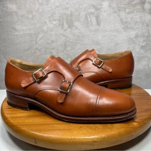 Meermin Mallorca Double Monk Strap Leather Dress Shoes Sz 8 Goodyear Welted