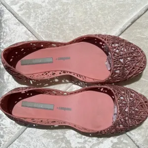 Melissa   Campana Papel Glitter Pink Jelly Flat Shoes