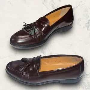 Melzan Santander Dark Red Calfskin Tassel Oxford Dress Shoes Men’s Size 7.5M