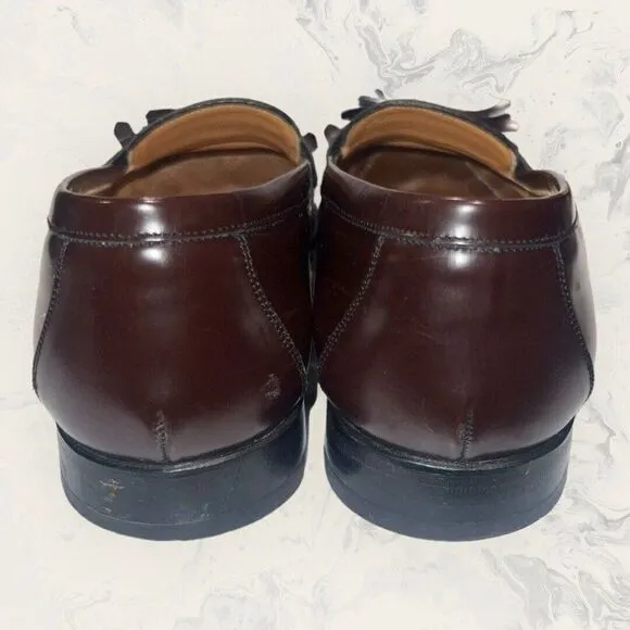 Melzan Santander Dark Red Calfskin Tassel Oxford Dress Shoes Men’s Size 7.5M