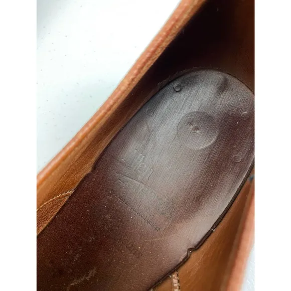 Men Allen Edmonds USA New Orleans leather woven cap toe dress shoes, 10 B