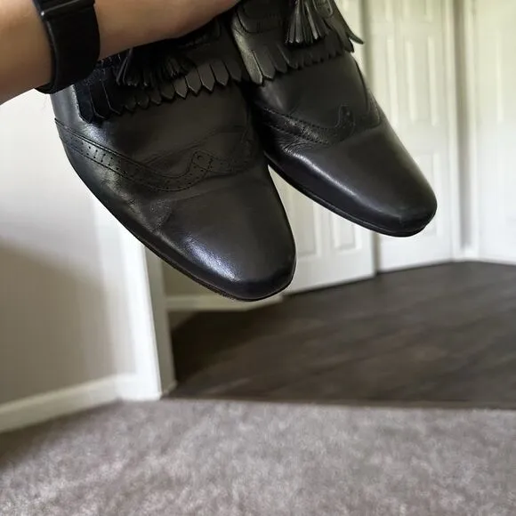 Men Ted Baker London Markuse Wingtip Leather Dress Shoes Black Tassel US 12