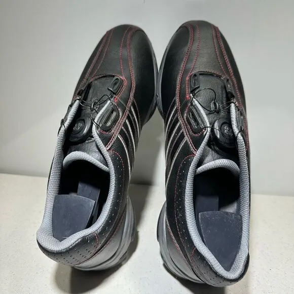 Men's Adidas 360 Traxion BOA Golf Shoes Black / Red F33447 Size 8.1/2