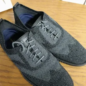 Mens Cole Haan, 2.ZEROGRAND, grey/black wing tip shoes-size 10M