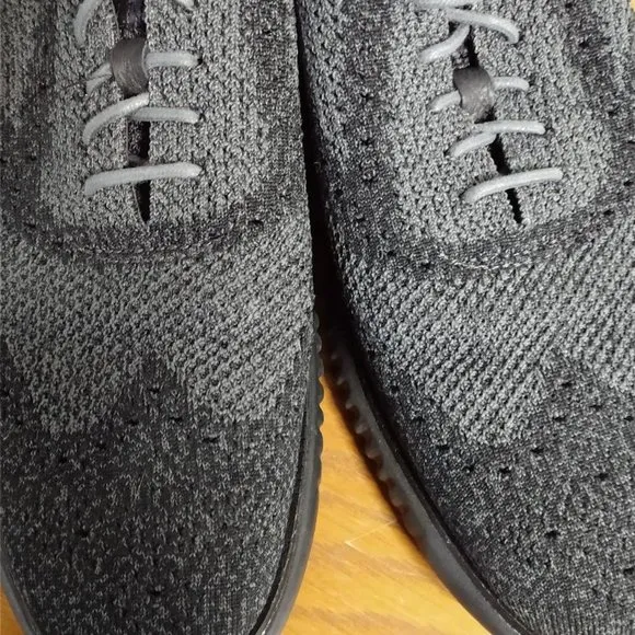 Mens Cole Haan, 2.ZEROGRAND, grey/black wing tip shoes-size 10M