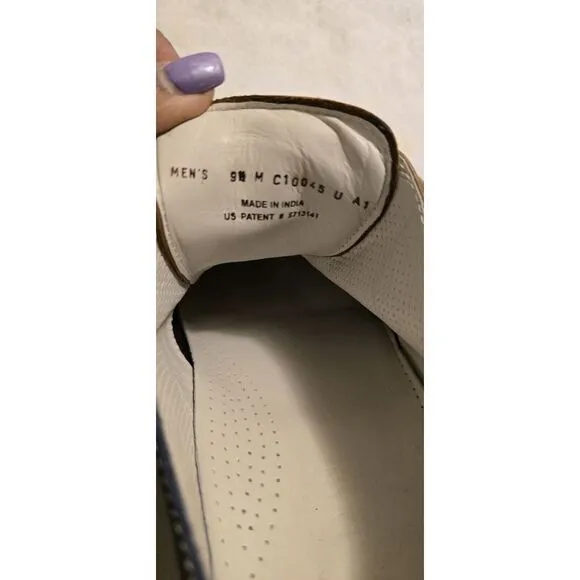 Mens Cole‎ Haan Dress Shoe- Size 9.5 Navy Blue And Tan. Gently Worn