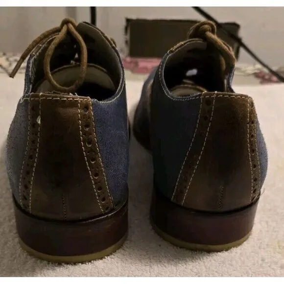 Mens Cole‎ Haan Dress Shoe- Size 9.5 Navy Blue And Tan. Gently Worn