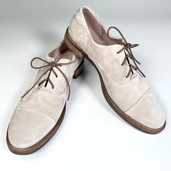 Men's Ecco Beige Suede Leather Shoes Size 11